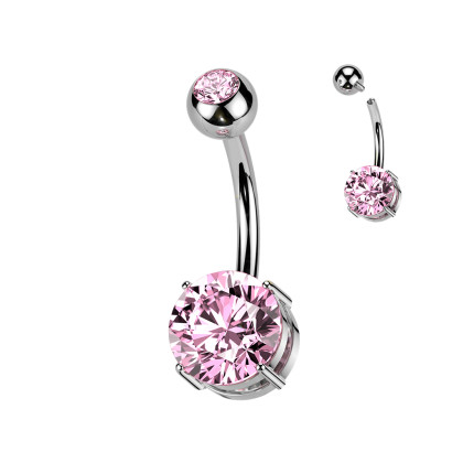 Titanový piercing do břicha SETIN60ST-CZ