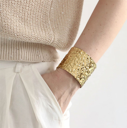 Bangle zlatý z chirurgické oceli MBSG19GD