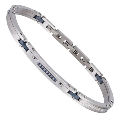 Náramek z oceli a keramiky CBS39