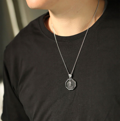 Pánský náhrdelník z chirurgické oceli lev PSS1125