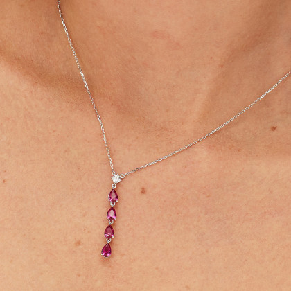 Dámský náhrdelník se zirkony Brosway Fancy Passion Ruby FPR112