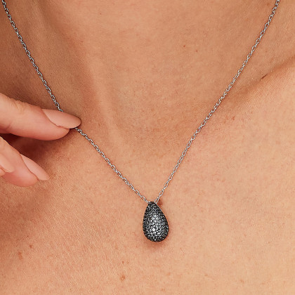 Stříbrný náhrdelník se zirkony Brosway Fancy Cloud Light Blue FCL114