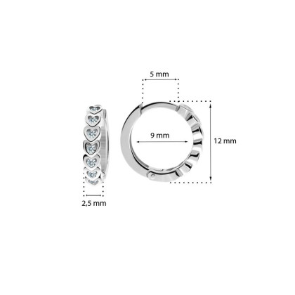 Dětské náušnice z bílého zlata 3340