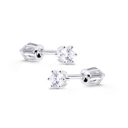 Diamantové náušnice na šroubek z bílého zlata DZ8012-30-00-X-2