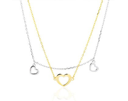 Náhrdelník srdíčka stříbrný 3139180001