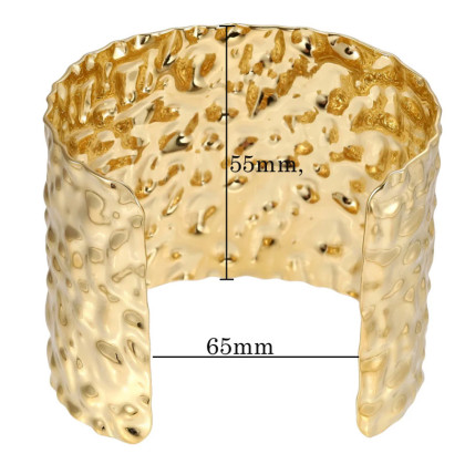 Moderní náramek z chirurgické oceli zlatý MBSG19GD