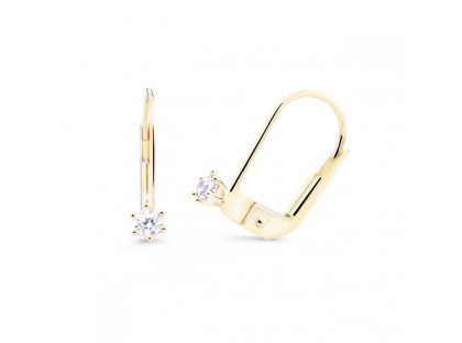 Visací zlaté náušnice s diamanty DZ8020-55-00-X-1