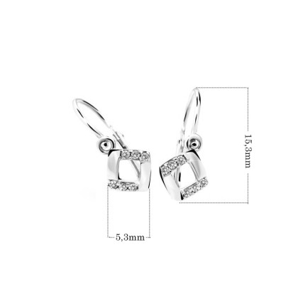 Dětské náušnice z bílého zlata C2268B