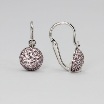 Zlaté dětské náušnice C2747B-Pink