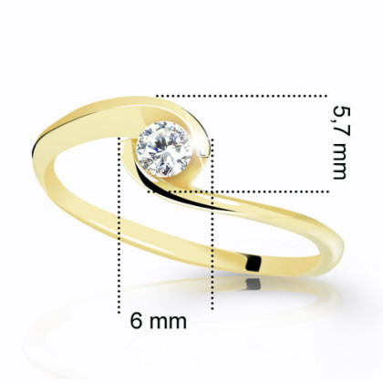 Zásnubní prsten s diamantem Z6134