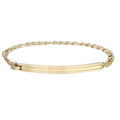 Stylový pozlacený náramek z chirurgické oceli Genco GBSS326