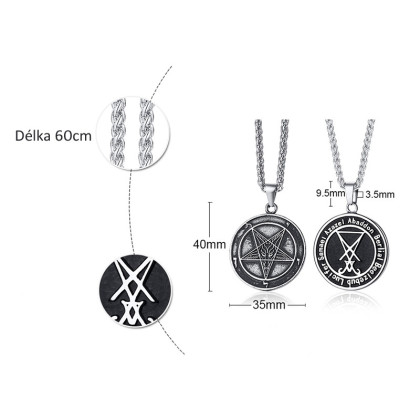 Přívěsek pentagram na řetízek JCFPN1161