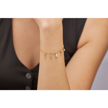 Náramek z chirurgické oceli ve zlatém provedení Perfect BPC20