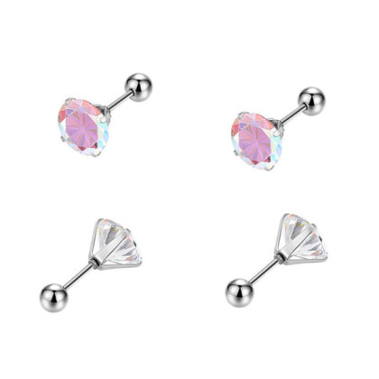 Náušnice se zirkony pecky z chirurgické oceli WJHE1244-AB