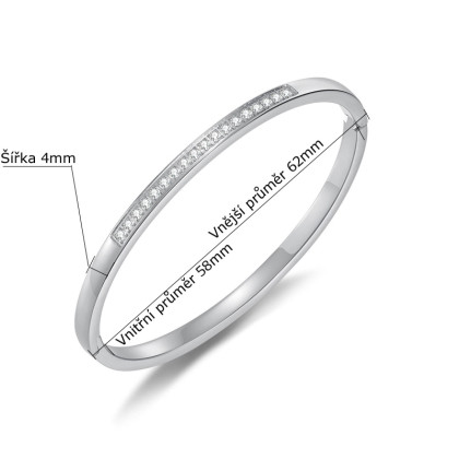 Náramek na ruku se zirkony SEGH1017