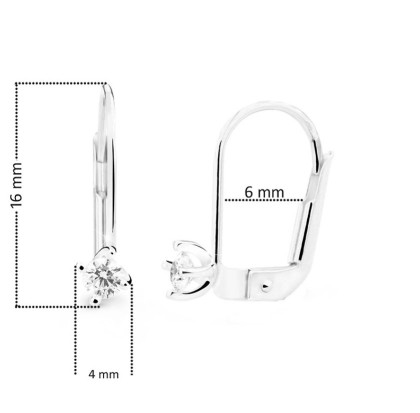 Minimalistické zlaté náušnice s diamanty DZ8014-55-00-X-2