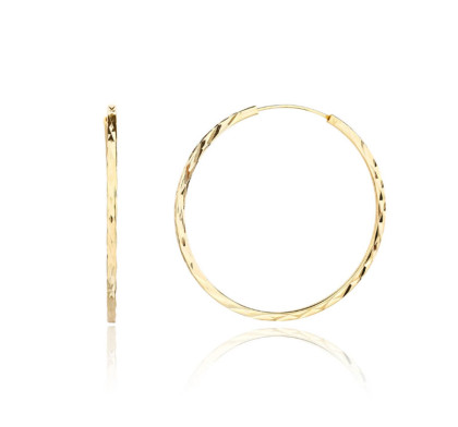 Kruhové stříbrné náušnice pozlacené 3134170001