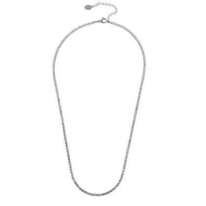 Tenisový náhrdelník se zirkony z oceli MNSS68