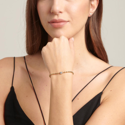 Pozlacený náramek z chirurgické oceli Brosway Desideri Luck BEI085