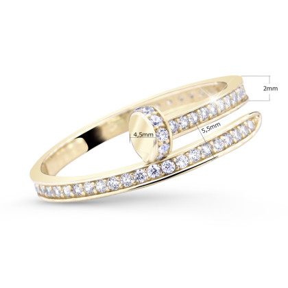 Zlatý prstýnek se zirkony Z5020Z