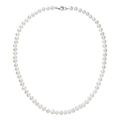 Perlový náhrdelník z říčních perel 822001.1/9260B bílý