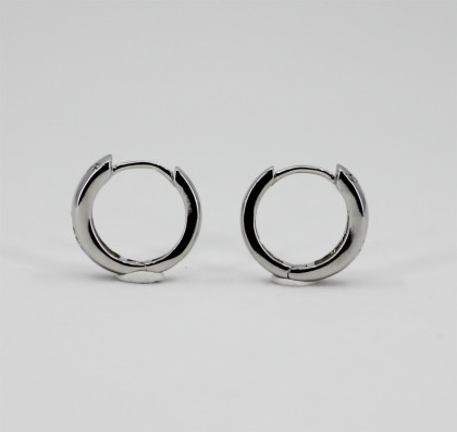 Náušnice kroužky stříbro se zirkony 312674001