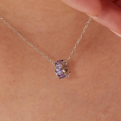 Korálek se zirkony Brosway Fancy Magic Purple FMP03