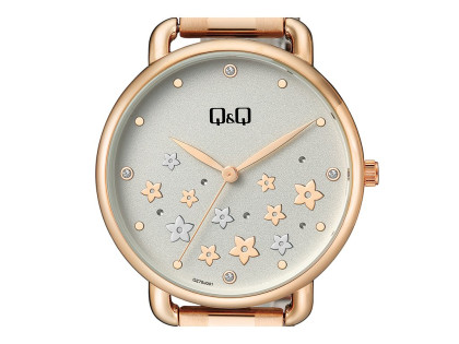 Dámské náramkové hodinky zlaté Q&Q QZ79J001Y
