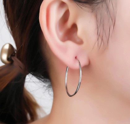 Dámské stříbrné náušnice kruhy 305756009