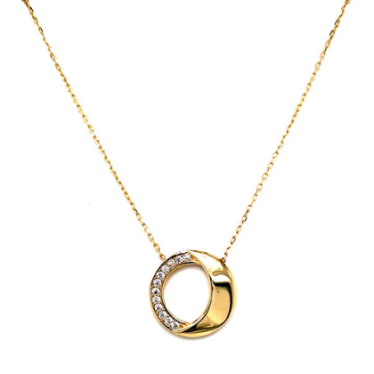 Zlatý náhrdelník s kamínky 92Z00018