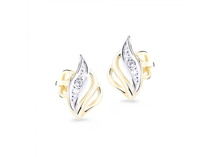 Zlaté náušnice diamantové pecky DZ8024-30-00-X-R1