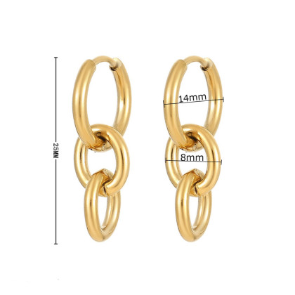 Náušnice z chirurgické oceli visací WJHE394