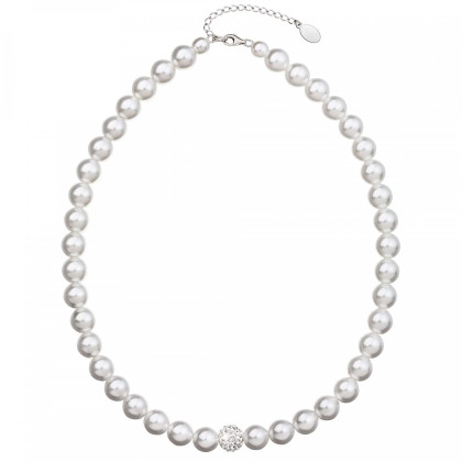 Perlový náhrdelník z umělých perel 32011.1 bílá