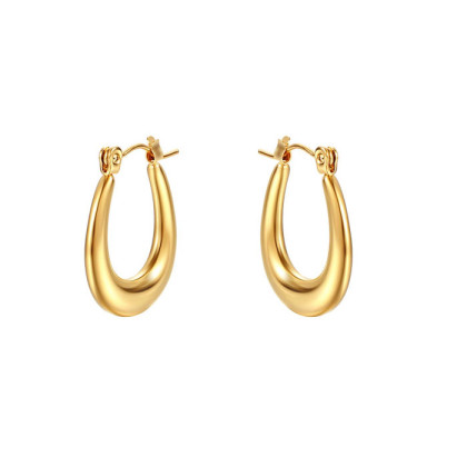 Pozlacené náušnice chirurgická ocel WJHE1102GD