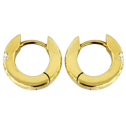 Náušnice se zirkony kroužky Genco GESS205GD