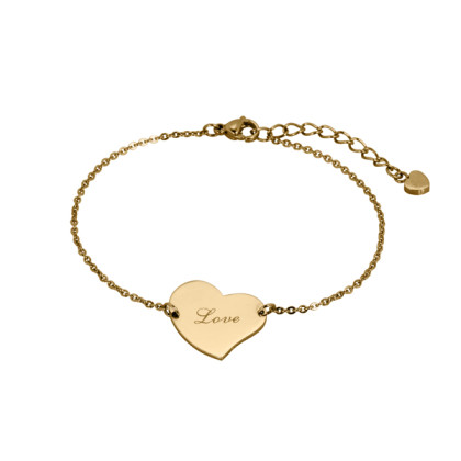 Náramek srdíčko chirurgická ocel Inori INBR183RG