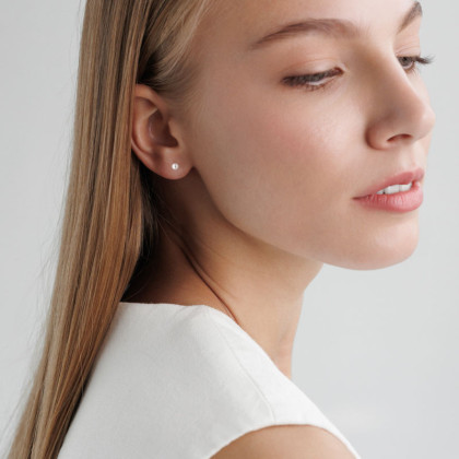 Stříbrné perlové náušnice EFBN04