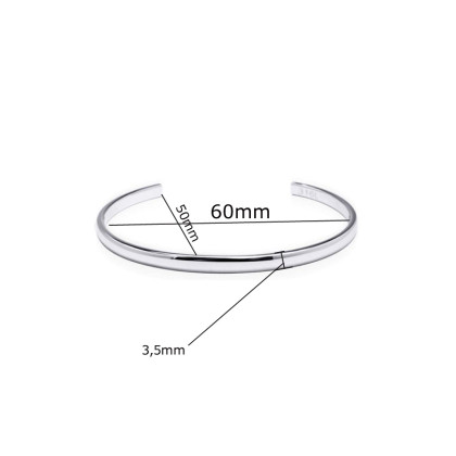 Pevný ocelový náramek Genco GBSG13-60
