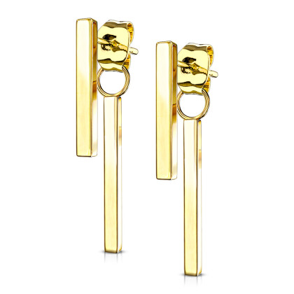 Dlouhé náušnice z chirurgické oceli 3631-Gold