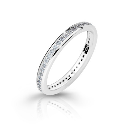 Stříbrný prsten se zirkony Cerafi 114