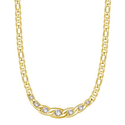 Zlatý náhrdelník z chirurgické oceli Brosway Symphonia BYM98
