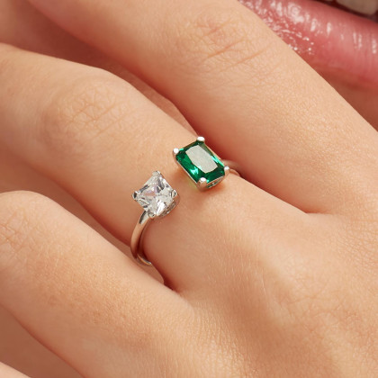 Prstýnek se zirkony Brosway Fancy Life Green FLG09