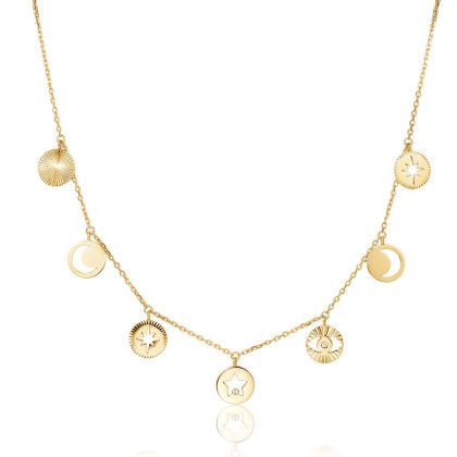 Elegantní pozlacený náhrdelník Brosway Chant BAH02