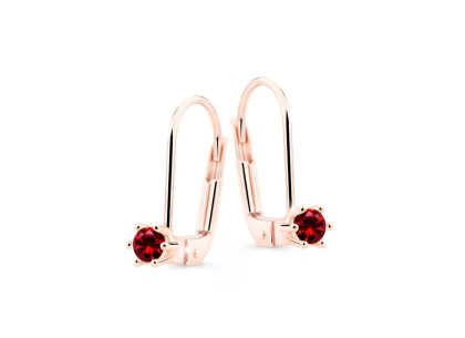 Dámské náušnice z růžového zlata se zirkonovými kamínky Z8012-55-10-X-4