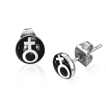 Ocelové náušnice SESSE0077 - Žena