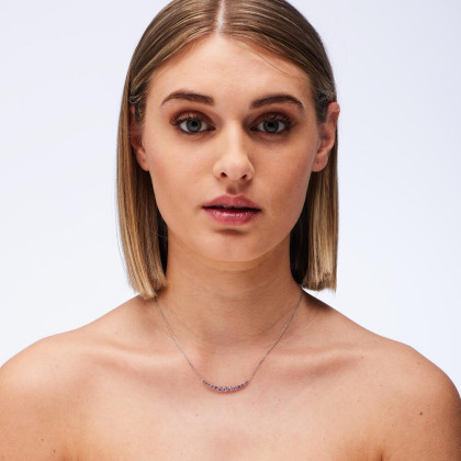 Stříbrný náhrdelník Brosway Fancy Vibrant Pink FVP116