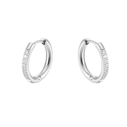 Elegantní náušnice z chirurgické oceli se zirkony WJHE994ST