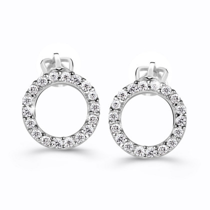 Náušnice z bílého zlata s diamanty DZ60240-30-00-X-2-1