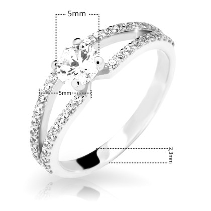 Prstýnek z bílého zlata Z6832B