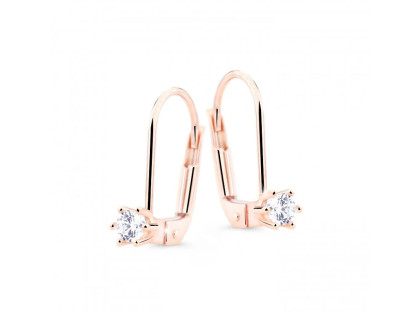 Luxusní diamantové náušnice z růžového zlata DZ8012-55-00-X-4
